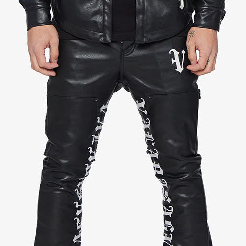 VALABASAS VALABASAS STACKED SUPERIOR WORLD BLACK LEATHER
