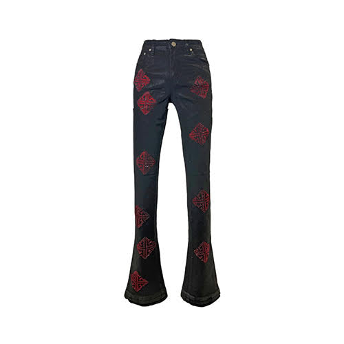 GUAPI OBSIDIAN BLACK ICON EMBELLISHED DENIM V2