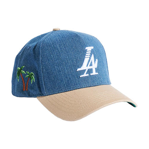 REFERENCE PARADISE LA SNAPBACK CAP DENIM TAN