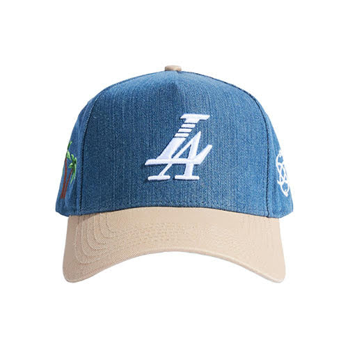 REFERENCE PARADISE LA SNAPBACK CAP DENIM TAN