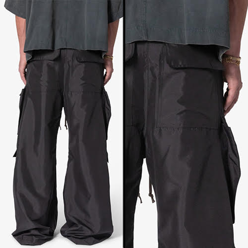 mnml RAVE DOUBLE CARGO PANTS - BLACK