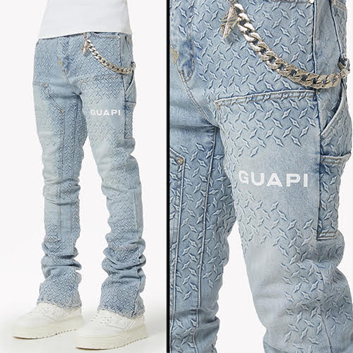 GUAPI AQUA BLUE STEEL PLATE CARPENTER DENIM