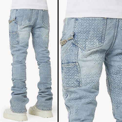 GUAPI AQUA BLUE STEEL PLATE CARPENTER DENIM