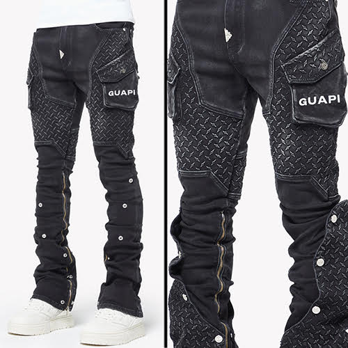 GUAPI VINTAGE BLACK STEEL PLATE DENIM