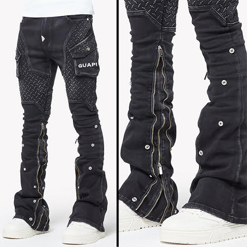 GUAPI VINTAGE BLACK STEEL PLATE DENIM