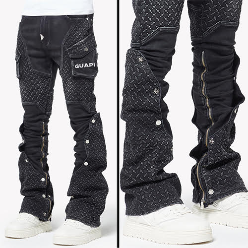 GUAPI VINTAGE BLACK STEEL PLATE DENIM