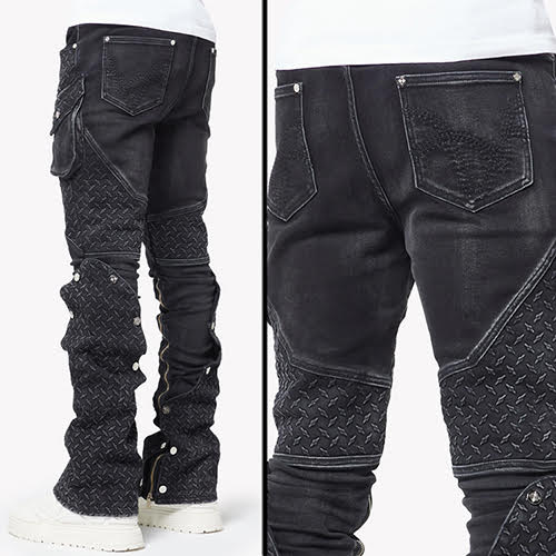 GUAPI VINTAGE BLACK STEEL PLATE DENIM