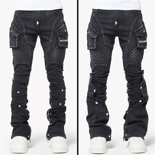 GUAPI VINTAGE BLACK STEEL PLATE DENIM