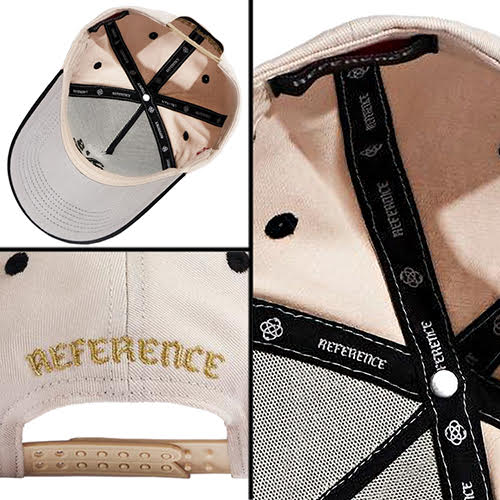 REFERENCE OAK SNAPBACK CAP CREAM BLK