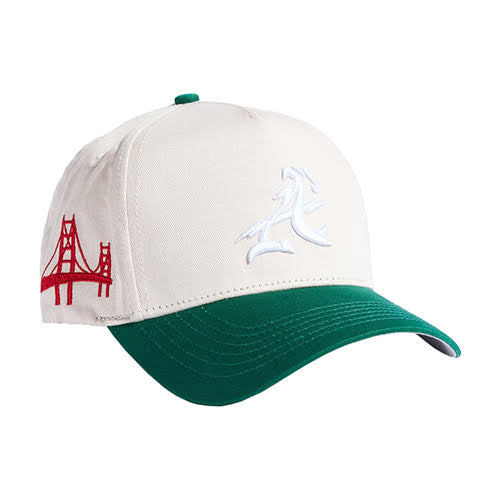 REFERENCE OAK WAVY SNAPBACK CAP CREAM GREEN