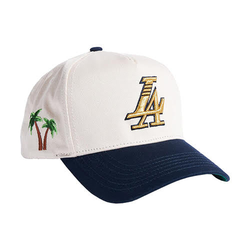 REFERENCE PARADISE LA SNAPBACK CAP CREAM NAVY GOLD