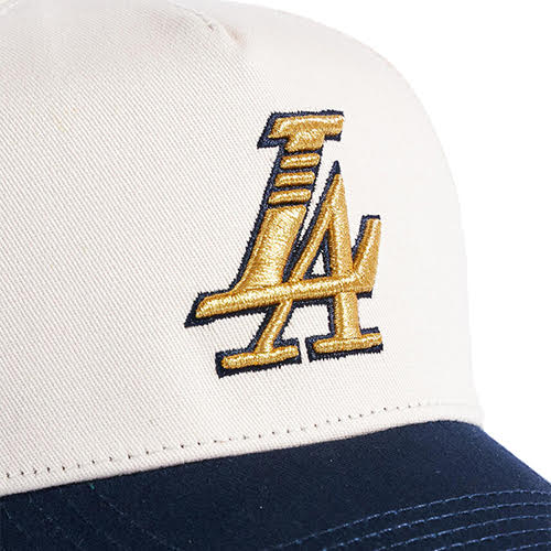 REFERENCE PARADISE LA SNAPBACK CAP CREAM NAVY GOLD