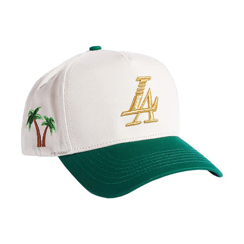 REFERENCE PARADISE LA SNAPBACK CAP CREAM GREEN GOLD