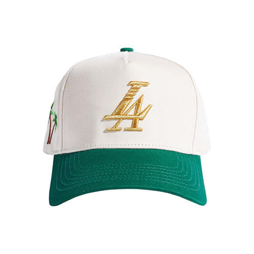 REFERENCE PARADISE LA SNAPBACK CAP CREAM GREEN GOLD