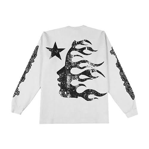 HELLSTAR INNED STAR LONGSLEEVE WHITE