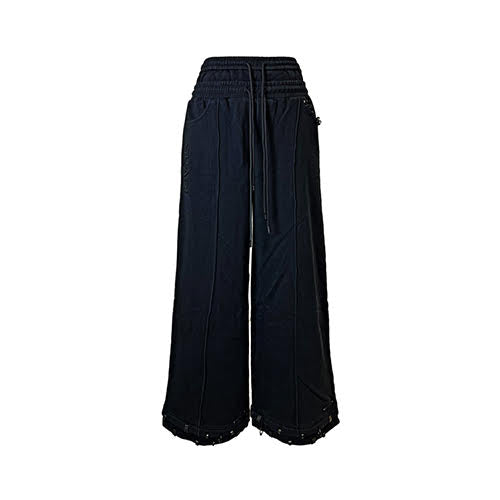 GUAPI ALL BLACK PIERCING SWEAT PANTS