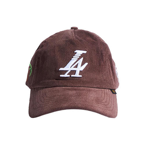 REFERENCE PARADISE LA CORDUROY UNSTRUCTURED CAP BROWN