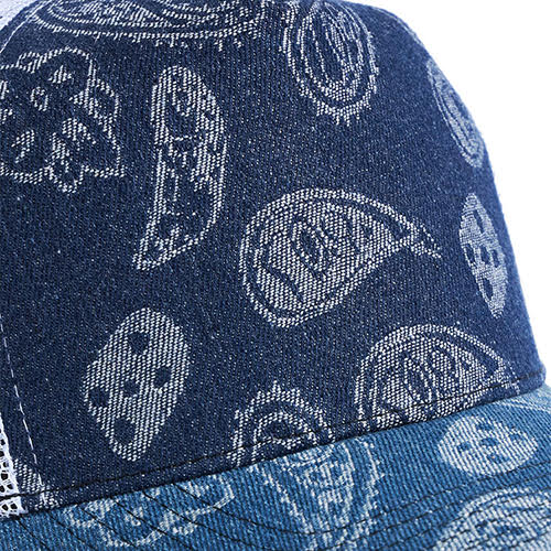 REFERENCE PAISLEY DENIM TRUCKER CAP DENIM PAISLEY