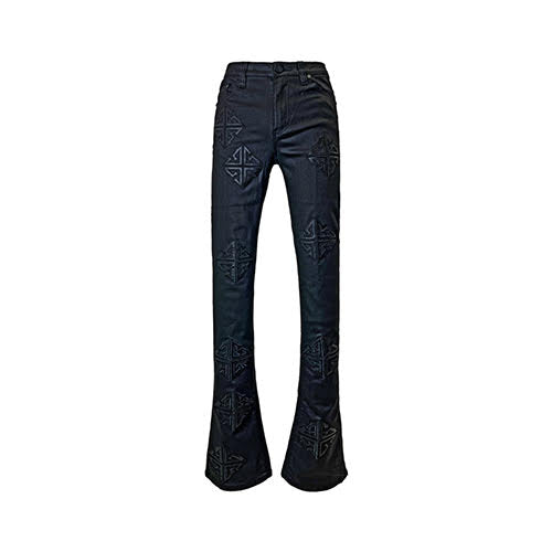 GUAPI OBSIDIAN BLACK ICON STACKED DENIM