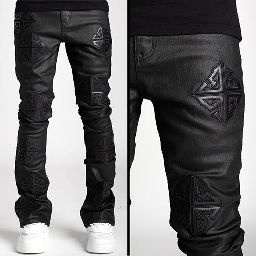 GUAPI OBSIDIAN BLACK ICON STACKED DENIM