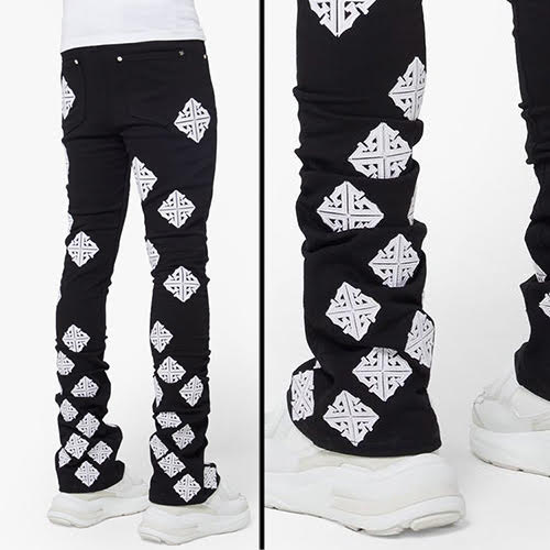 GUAPI GHOST ICON STACKED DENIM