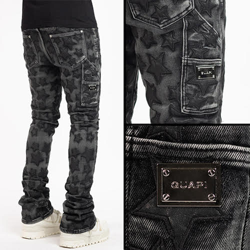 GUAPI OBSIDIAN BLACK STARS DENIM