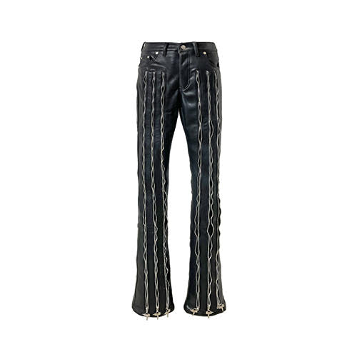 GUAPI OBSIDIAN BLACK UZI LEATHER PANT