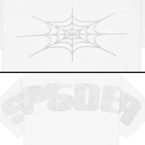 SP5DER RHINESTONE SILK TEE