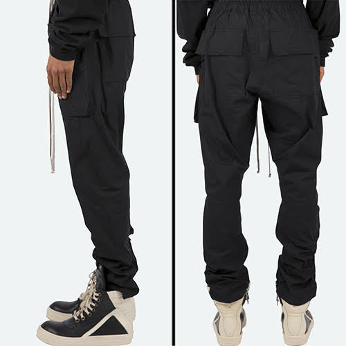 mnml DROP CROTCH CARGO PANTS BLACK