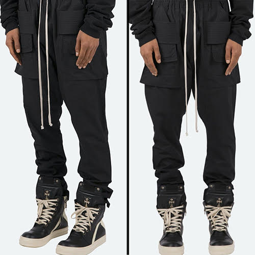 mnml DROP CROTCH CARGO PANTS BLACK