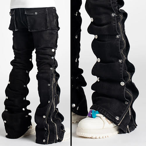 GUAPI IRON GREY STACKED PREMIUM DENIM