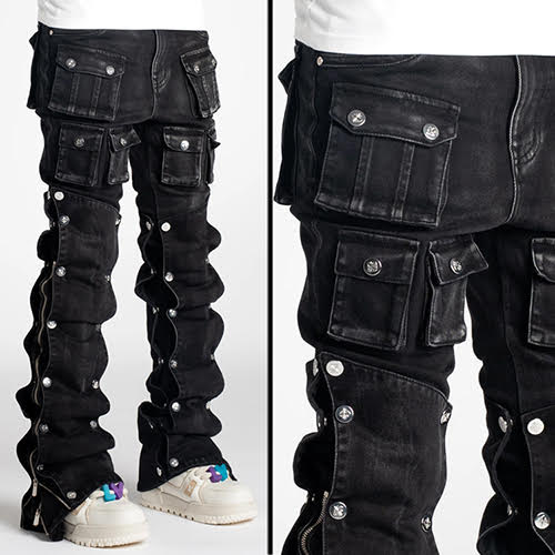 GUAPI IRON GREY STACKED PREMIUM DENIM