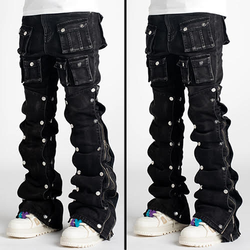 GUAPI IRON GREY STACKED PREMIUM DENIM
