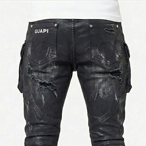GUAPI BLACK COFFIN ARC WAXED DENIM