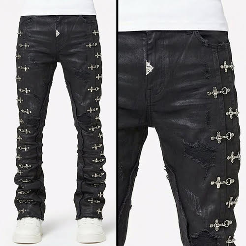 GUAPI OBSIDIAN BLACK AVIATION CLASP DENIM