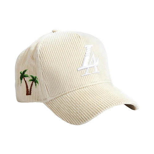 REFERENCE PARADISE LA CORDUROY SNAPBACK CAP CREAM