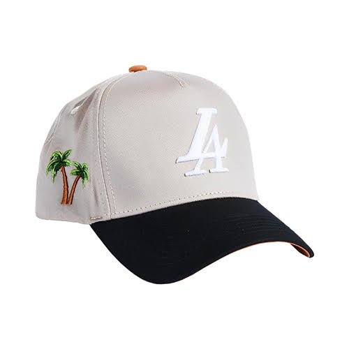 REFERENCE PARADISE LA CHAIN STITCH SNAPBACK CAP CREAM/BLACK