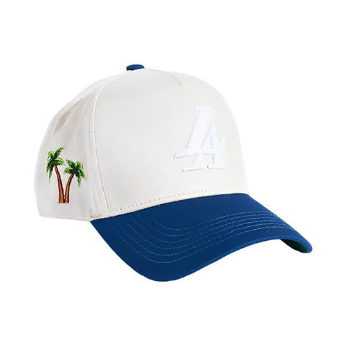 REFERENCE PARADISE LA CHAIN STITCH SNAPBACK CAP CREAM/BLUE