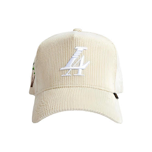 REFERENCE PARADISE LA CORDUROY SNAPBACK CAP CREAM