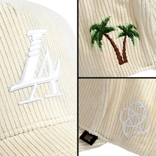 REFERENCE PARADISE LA CORDUROY SNAPBACK CAP CREAM