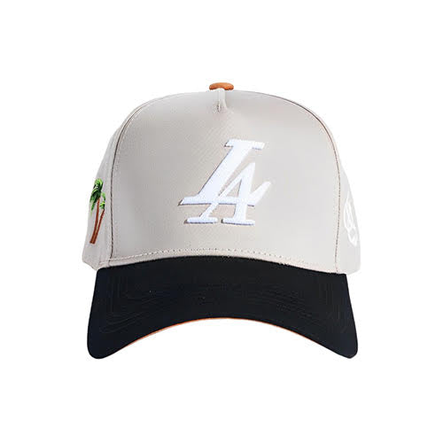 REFERENCE PARADISE LA CHAIN STITCH SNAPBACK CAP CREAM/BLACK