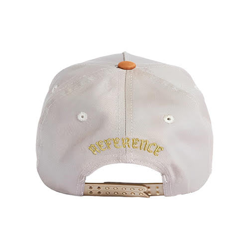 REFERENCE PARADISE LA CHAIN STITCH SNAPBACK CAP CREAM/BLACK