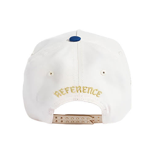 REFERENCE PARADISE LA CHAIN STITCH SNAPBACK CAP CREAM/BLUE