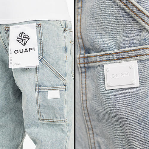 GUAPI AQUA BLUE FLARED DENIM