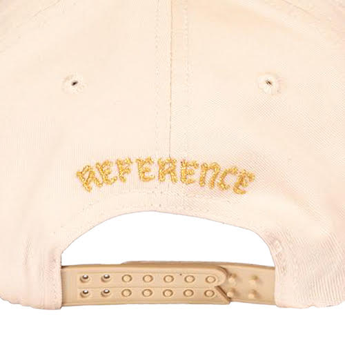 REFERENCE MIRRORED LA SNAPBACK CAP CREAM BLACK