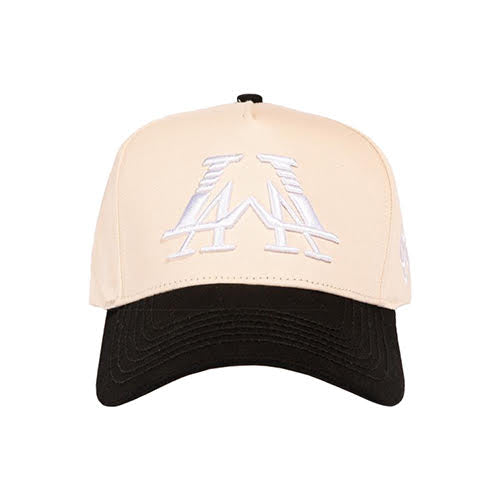 REFERENCE MIRRORED LA SNAPBACK CAP CREAM BLACK