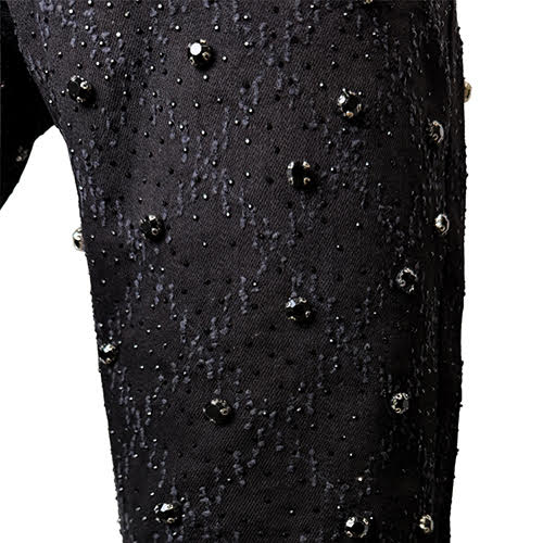 VICIOUS EMBELLISH RHINESTONE FLARE DENIM