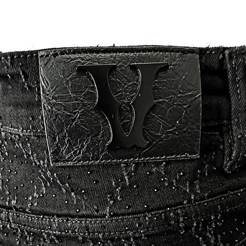 VICIOUS EMBELLISH RHINESTONE FLARE DENIM
