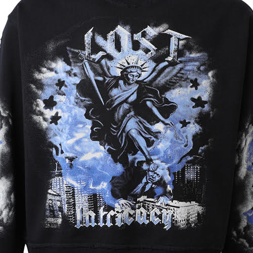 LOST INTRICACY BLUE RETRIBUTION CREWNECK