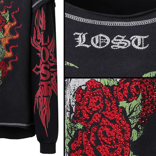 LOST INTRICACY GARDEN OF SIN 2 IN 1 SHIRT